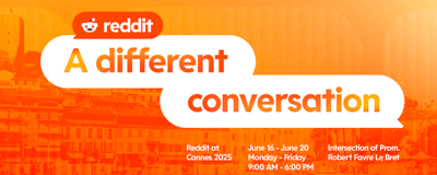 Reddit at cannes webpage banner