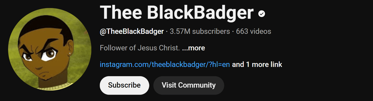 Thee Black Badger