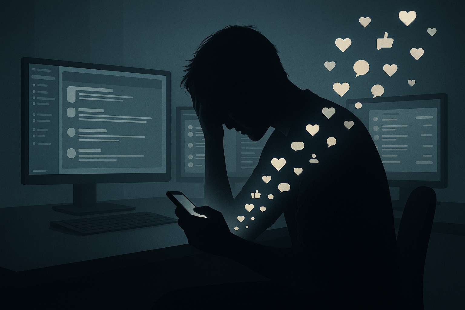 Engrossed in the Digital Glow